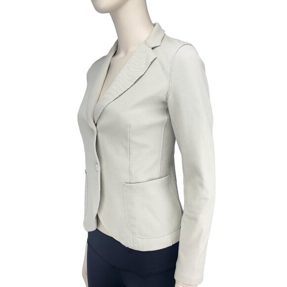HARRIS WHARF LONDON Summery Stretch Waffle Cotton Cross Buttonhole‎ Blazer IT 40 - Picture 8 of 14
